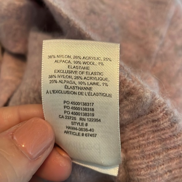 Aritzia Wilfred Lorin Wool Alpaca Pink Sweater - Picture 5 of 6